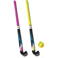 Angel Sports Hockeyset 3-delig Roze/geel 33 Inch