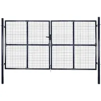 vidaXL Tuinhek van gaas gegalvaniseerd staal 300x200 cm grijs