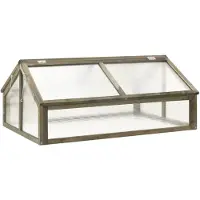 vidaXL Broeikas 114x80x50 cm vurenhout grijs