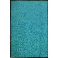 vidaXL Deurmat wasbaar 120x180 cm cyaan