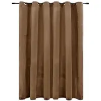 vidaXL Gordijn verduisterend met ringen 290x245 cm fluweel beige