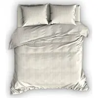 Satin d'or Dekbedovertrek Satijn Streep Ivoor Satijn-260 x 200 / 220 cm | Extra Breed