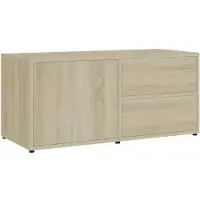 vidaXL Tv-meubel 80x34x36 cm bewerkt hout sonoma eikenkleurig