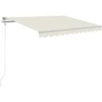 vidaXL Luifel automatisch uittrekbaar 350x250 cm crèmekleurig