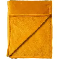 Dutch decor - BILLY - Plaid 150x200 cm - flannel fleece - superzacht - Golden Glow - geel