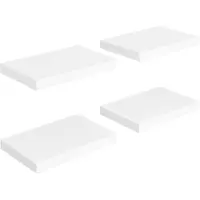 vidaXL Wandschappen zwevend 4 st 40x23,5x3,8 cm MDF wit