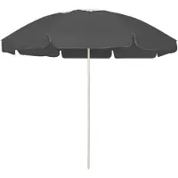 vidaXL Strandparasol 240 cm antracietkleurig