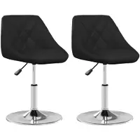 vidaXL Eetkamerstoelen 2 st kunstleer zwart