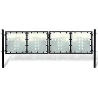 vidaXL Zwarte enkele deur schuttingpoort 300x100 cm