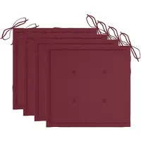 vidaXL Tuinstoelkussens 4 st 50x50x4 cm oxford stof wijnrood