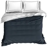 De Witte Lietaer Dekbedovertrek Bumblebee White Dark Grey Percal-260 x 200 / 220 / 240 cm | Extra Breed