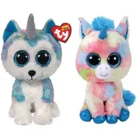 TY - Knuffel - Beanie Buddy - Helena Husky & Blitz Unicorn