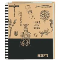 Moses Receptenboek Love 24 X 20,5 Cm Karton Zwart/lichtbruin