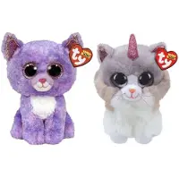 TY - Knuffel - Beanie Buddy - Cassidy Cat & Asher Cat