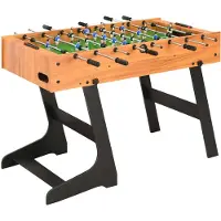 vidaXL Table de football pliante 121 x 61 x 80 cm Marron clair