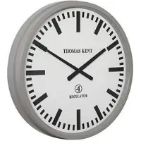 Giga Meubel Thomas Kent Wandklok Regulator 54 Cm Staal Wit/grijs