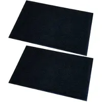 Wicotex 2x stuks deurmatten/droogloopmatten Memphis zwart 60 x 80 cm - Deurmatten