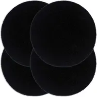 vidaXL Placemats 4 st rond 38 cm katoen effen zwart