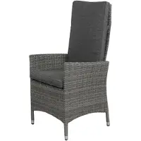 Van der Garde Tuinmeubelen VDG Timber wicker verstelbare tuinstoel - Organic grey