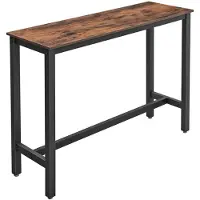 Songmics Vintage Metalen Bartafel - Bruin - Metaal