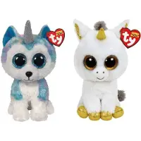 TY - Knuffel - Beanie Buddy - Helena Husky & Pegasus Unicorn