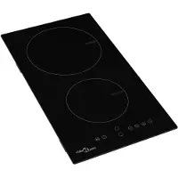 vidaXL Inductiekookplaat met 2 kookzones aanraakbediening 3500 W glas
