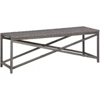 vidaXL Tuinbank 120 cm poly rattan grijs