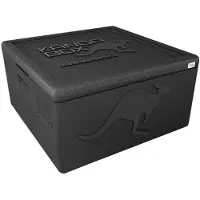 Kängabox Thermobox Easy S, inhoud 32 l, draaggrepen, stapelbaar, met deksel, herbruikbaar, L 410 x B 410 x H 330 mm, EPP, zwart