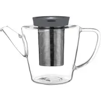 Viva Scandinavia - Koffie & Thee Infusion Theepot - Glas - 1 l - Grijs
