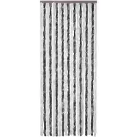 vidaXL Vliegengordijn 90x200 cm chenille grijs en wit