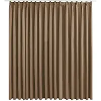 vidaXL Gordijn verduisterend met haken 290x245 cm taupe