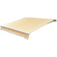 vidaXL Vervangingsdoek voor luifel 350x250 cm polyester oranje en wit