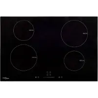 vidaXL Inductiekookplaat met 4 zones, touchbediening, glazen oppervlak, 77 cm, 7000 W