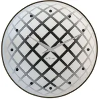 Nextime Wandklok Dia. 43 Cm, Glas/spiegel, Zilver