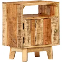 vidaXL Nachtkastje 40x30x50 cm ruw mangohout