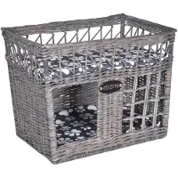 vidaXL Kattenbed/huis/krabpaal met kussen vierkant wilgen
