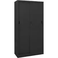 vidaXL Kantoorkast met schuifdeuren 90x40x180 cm staal antracietkleur