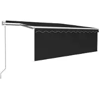 vidaXL Luifel automatisch met gordijn LED windsensor 4,5x3 m antraciet