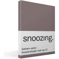 Snoozing katoen-satijn kussenslopen (set van 2)