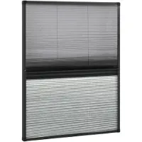 vidaXL Raamhor plissé met verduistering 80x100 cm aluminium