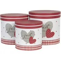 Clayre & Eef Hoedendoos (set v 3) 64741 Ø 19*19 / Ø 17*17 / Ø 15*15 cm