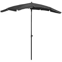 vidaXL Parasol met paal, 200x130 cm, antraciet