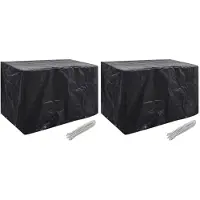 vidaXL Tuinmeubelhoezen 2 st 8 ogen 140x70x90 cm