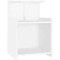 vidaXL Nachtkastje 40x35x60 cm bewerkt hout wit