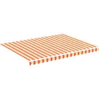 vidaXL Vervangingsdoek voor luifel 400x300 cm polyester geel en oranje