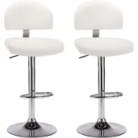 vidaXL Barstoelen 2 st kunstleer wit