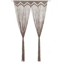 vidaXL Gordijn macramé 140x240 cm katoen taupe