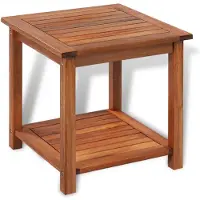 vidaXL Bijzettafel massief acaciahout, 45x45x45 cm