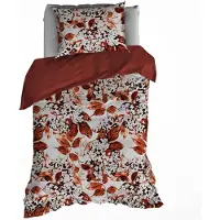 De Witte Lietaer Dekbedovertrek Mimulus Spicy Red Flanel-140 x 200 / 220 cm | 1-Persoons