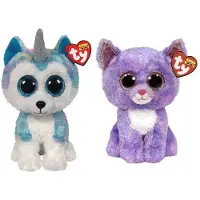 TY - Knuffel - Beanie Buddy - Helena Husky & Cassidy Cat